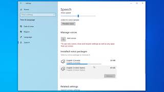 How to Add and Remove Speech Voices in Windows 10 Tutorial [upl. by Attaynik]