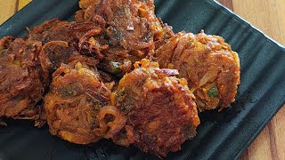 Potato Onion Fritters Recipe  Aloo Pyaz Pakoda [upl. by Duwalt949]