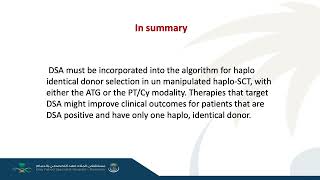 How do we choose the best donor for Tcellreplete HLAhaploidentical Trans Mr Belal Al Blowe [upl. by Eesdnyl250]