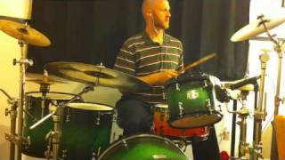 Linear half time shuffle groove and lick drum lesson [upl. by Oleic]