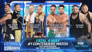 Fatal 4Way 1 Contenders Match for SmackDown Tag Team Championship 22 SmackDown Apr 19 2024 [upl. by Vitalis]