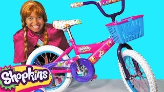 Princess Annas New Shopkins Bike   Toy Reviews  Konas2002 [upl. by Balduin]