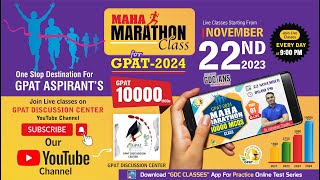 GPAT 2024 MARATHON 10000 MCQs PRACTICE FROM 22ND NOVEMBER [upl. by Darryl]