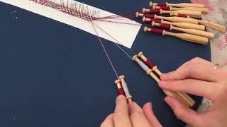 Bobbin Lace Torchon Ground Practice [upl. by Garrity]