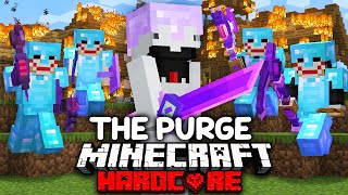 100 Players Simulate The PURGE in Minecraft [upl. by Eimmat]