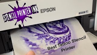 Epson Eko Tank InkJet Stencil M1180M1170 Tattoo Stencil Printer First Start [upl. by Airpal]