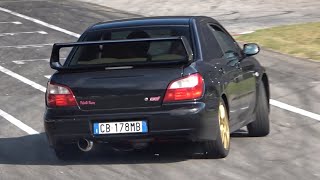 Handbrake Turns amp AWD Drifts  Subaru Impreza WRX STI vs Mitsubishi Lancer EVO IX [upl. by Maegan]