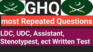 GHQ UDC LDC Assistant written Test preparation GHQ past Papers 2024 [upl. by Vey]