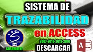 SISTEMA DE TRAZABILIDAD ELABORADO EN ACCESS Operador Logístico [upl. by Connel]