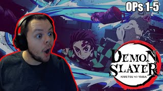 REACTING TO ALL DEMON SLAYER OPENINGS 15 FOR THE FIRST TIME [upl. by Strauss]