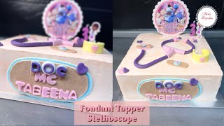 Stethoscope Fondant Cake Topper  Doc Mc Stuffin Cake [upl. by January]