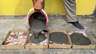 Great Tips Make Cement Flower pots with Cardboard Molds  Easy amp Beautiful [upl. by Love87]