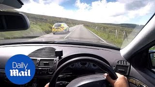 Im not breaking the speed limit Driver overtakes police at 125mph [upl. by Herc]