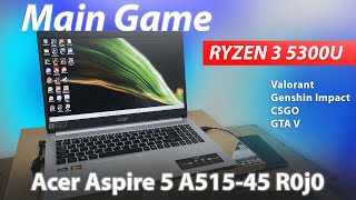 Main Game di Acer Aspire 5 A51545R0J0 RYZEN 3 5300U [upl. by Elak352]