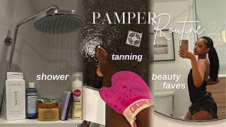 RELAXING SHOWER PAMPER ROUTINE  PRACTICING SELF CARE  EVERYDAY BEAUTY ESSENTIALS [upl. by Melak75]