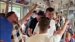 PHIL FODEN’S ON FIRE CHANT IN BERLIN  EUROS FINAL  ENGLAND FANS [upl. by Atillertse207]