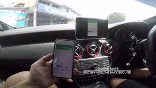 Mercedes Benz AMG A45  Mirrorlink iOS [upl. by Eittod]