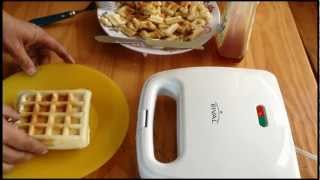 How to make Waffles Using Waffle Iron amp Mix HD Waffles [upl. by Hgeilyak265]