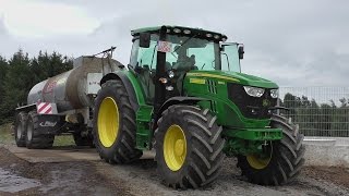 Güllefahren mit John Deere 6150R [upl. by Ahsennek]