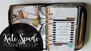 KATE SPADE PLANNER  SET UP  MARCH 2017 [upl. by Fenton]