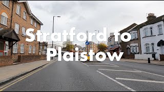 Stratford to Plaistow  Newham  East London  Cycling through the East End [upl. by Nahgeem]