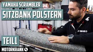 Scrambler Sitzbank polstern 12  Yamaha XJ550 Scrambler Café Racer Teil6 [upl. by Sundberg]