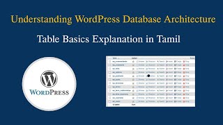 Understanding WordPresss Database Architecture  Table Basics Explanation in Tamil [upl. by Loyce]