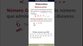 números primos e composto concursos enem matemática raciociniologico [upl. by Nnylatsirk348]