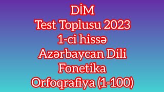 Azərbaycan Dili Test Toplusu 2023 Fonetika Orfoqrafiya 1100 [upl. by Bell]