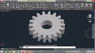 How to make gear in Autocad  Autocad tutorial [upl. by Ecahc]