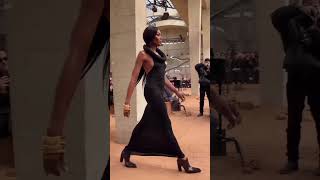 Naomi Campbell in offwhite fallwinter 2023 fashionshow catwalk [upl. by Atonsah236]