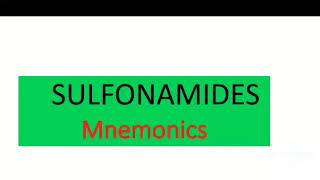 antibiotics pharmacologySulfonamides mnemonics [upl. by Royce958]