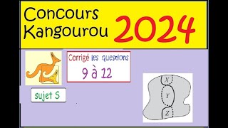 Concours Kangourou maths 2024 sujet S 1ère Term spé maths Corrigé des questions 9 à 12 [upl. by Rozanna]