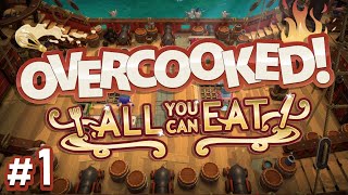 Overcooked All You Can Eat  1  WE RETURN 4Player Gameplay [upl. by Ahsirak]