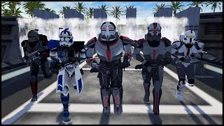 BAD BATCH During ORDER 66  Men of War Star Wars Mod Battle Simulator [upl. by Earaj]