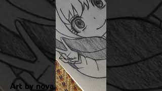 Anime Drawing Anya Foryer shortvideo shortsfeed drawing art shorts viral ytshorts [upl. by Lekram]