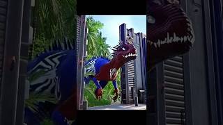 Spiderman Indominus Rex Gate Intro in JWE jurassicworld gate indominusrex spiderman superhero [upl. by Randy]