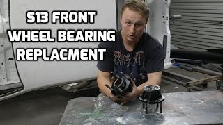 S13 front wheel bearing replacement [upl. by Salohcin]