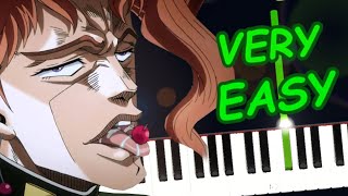 Noble Pope Kakyoins Theme  Jojos Bizarre Adventure  VERY EASY Piano Tutorial [upl. by Ennirac]