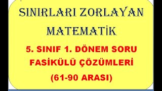 ARA TATİL 5SINIF MATEMATİK 1DONEM SORU FASİKÜLÜ 6190 ARASI ÇÖZÜMLERİ [upl. by Lessard523]