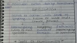 Molecular event During Fertilization [upl. by Seumas]