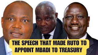 See John Mbadis Speech In Parliament That Made Ruto Appoint Him Cs For Treasury [upl. by Anniroc]