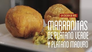 La Cocina de Rito  Marranitas de platano verde y platano maduro [upl. by Aidualk]