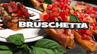 Tomato Bruschetta with Garlic and Basil  Balsamic Reduction Glaze [upl. by Christian]