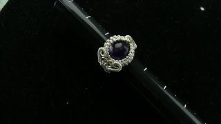 Wire Wrapped Cabochon Ring Tutorial [upl. by Aihsekal232]