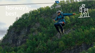 Flåm Zipline  Book Now Longest zipline in Scandinavia [upl. by Ahsemat]