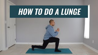 HOW TO DO A LUNGE  LUNGES FOR BEGINNERS [upl. by Daryn]