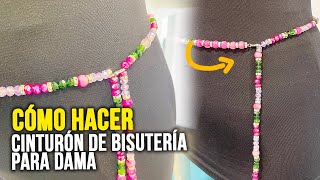 DIY BISUTERÍA CINTURÓN ELEGANTE en pedrería [upl. by Voccola]