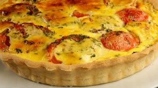 Tarte crémeuse à la moutarde tomate chèvre  Le bonheur des choses simples  Délicieux [upl. by Annekam]