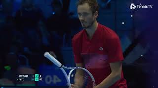 Daniil Medvedevs meltdown at the ATP Finals point penalty circus frustration vs Taylor Fritz [upl. by Fitzsimmons]